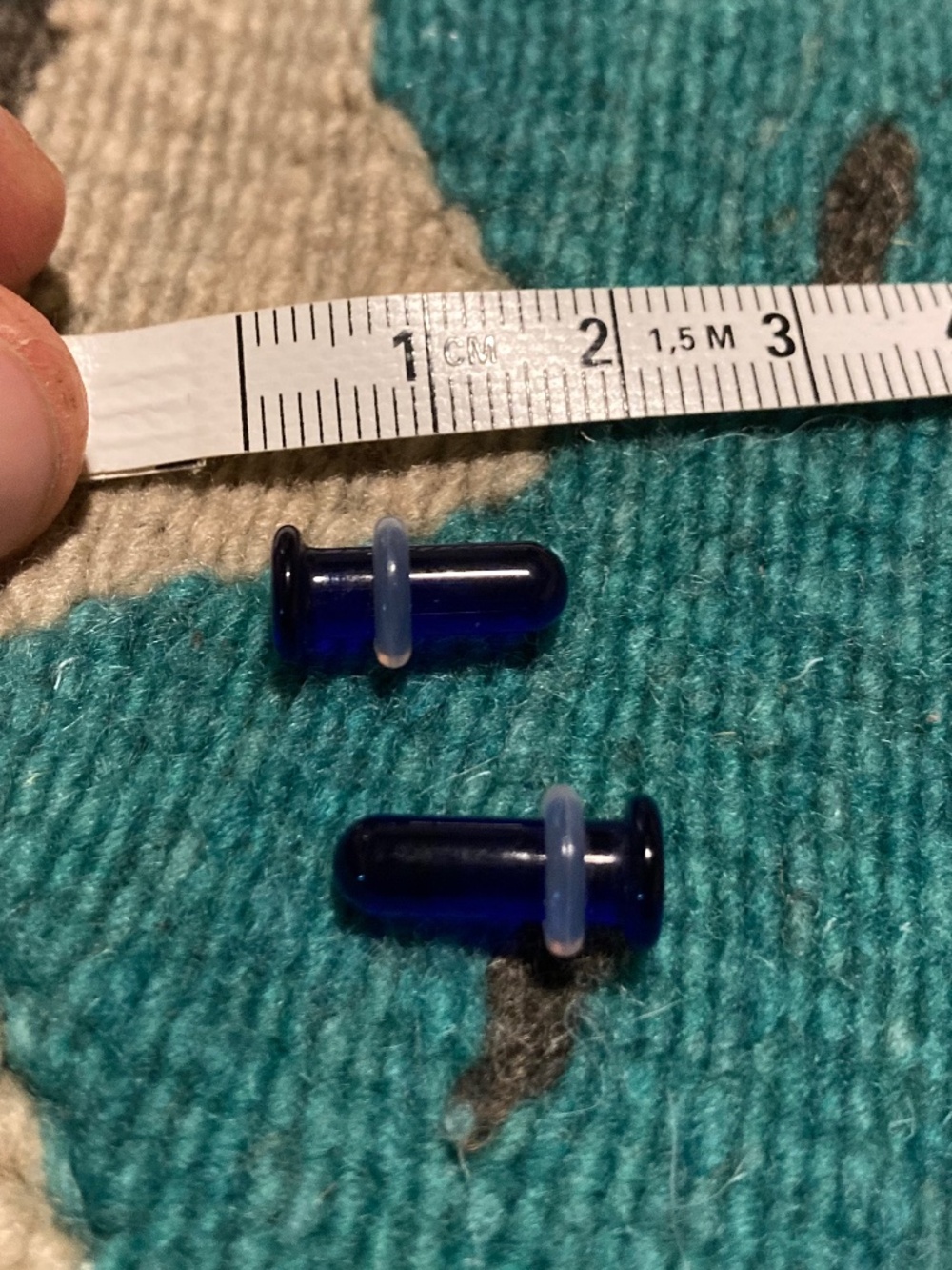 gorilla glass cobalt blue flat single flare plug 6g 4mm